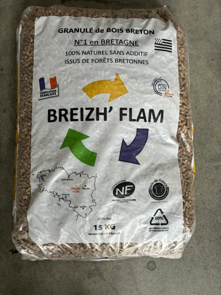 Sac de pellets Breizh Flam Rennes
Pellet bois Tinténiac